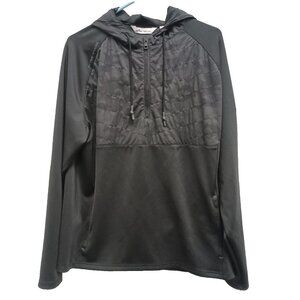Peter Miller Mens Hoodie Size XL Black Hyperlight Camo Hybrid Half Zip Pullover